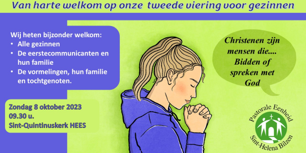 2° ingroeiviering - zondag 8 oktober 2023