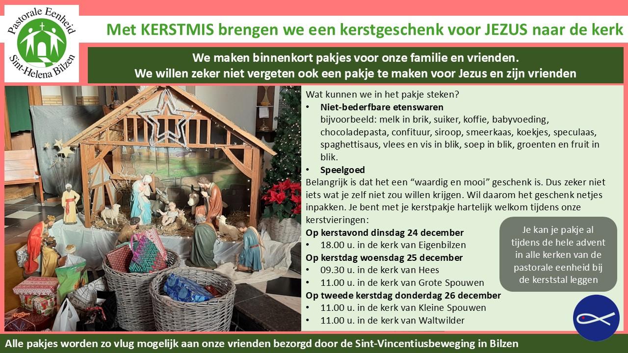 Kerstpakjes voor Jezus