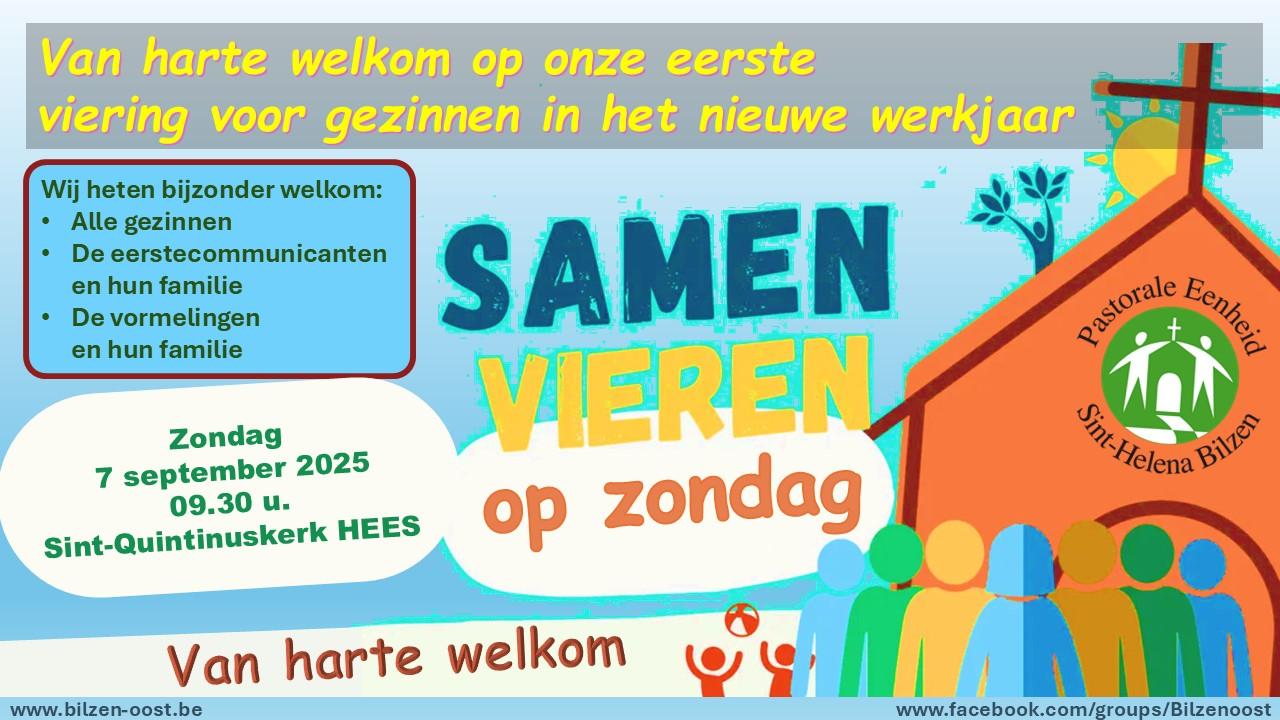 Samen vieren bij het begin van het nieuwe school - en werkjaar